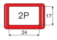 Курсор 2Р (17х24мм) на ленте без резинки для календарей в сборе