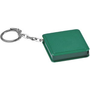 Карманный брелок-рулетка зеленый 7305. Для нанесения логотипа
