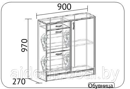 Тумба для обуви Обувница 900 - фото 3 - id-p39799298