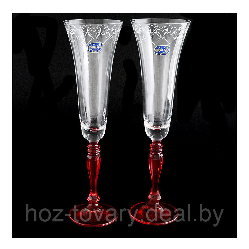 LOVE 40727/KO105/180 мл - набор свадебных бокалов для шампанского 2 шт. по 180 мл - фото 1 - id-p39846582