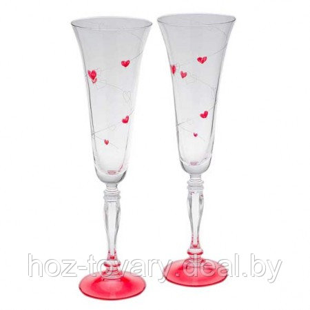 Набор свадебных бокалов для шампанского LOVE 40727/KO107/180 мл 2 шт. по 180 мл - фото 1 - id-p39848640