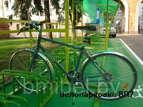Велопарковка ВП7 с НАВЕСОМ - фото 1 - id-p39913636