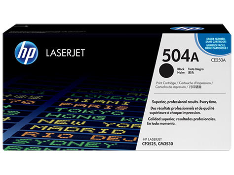 Картридж 504A/ CE250A (для HP Color LaserJet CP3520/ CP3525/ CM3530) чёрный