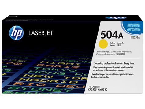 Картридж 504A/ CE252A (для HP Color LaserJet CP3520/ CP3525/ CM3530) жёлтый