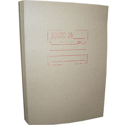 Папка картонная со скоросшивателем, корешок 30 мм., А4, картон серый, ПРЕМИУМ