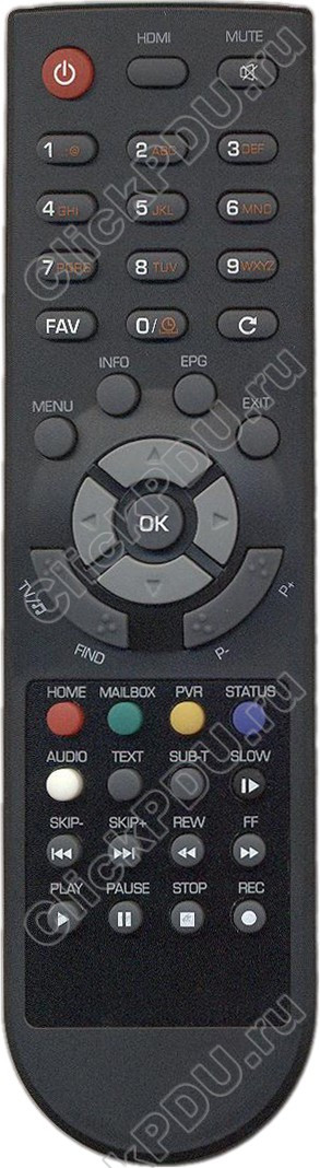 ПДУ для Globo E-RCU-015 (телекарта HD X8) ic (серия HOB478)