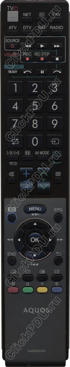 ПДУ для Sharp GA983WJSA ic 3D LED LCD TV (серия HSH154)