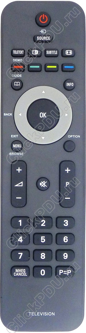 ПДУ для Philips 2422 549 01833 ( RC2143604/01) ic LCD TV( серия HPH138)