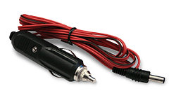 Шнур DC питания от Авто прикуривателя -2,1/5,5мм прямой штекер 1,5м (плоский кабель) (АРБАКОМ)