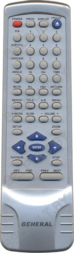 ПДУ для General JX-2008B /ERISSON DVD 1130 ic (серия RS62)