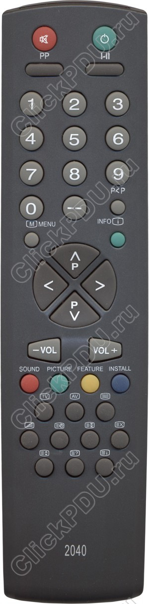 ПДУ для Sanyo/Vestel RC-2040/2140 черный ic (серия HTK054)