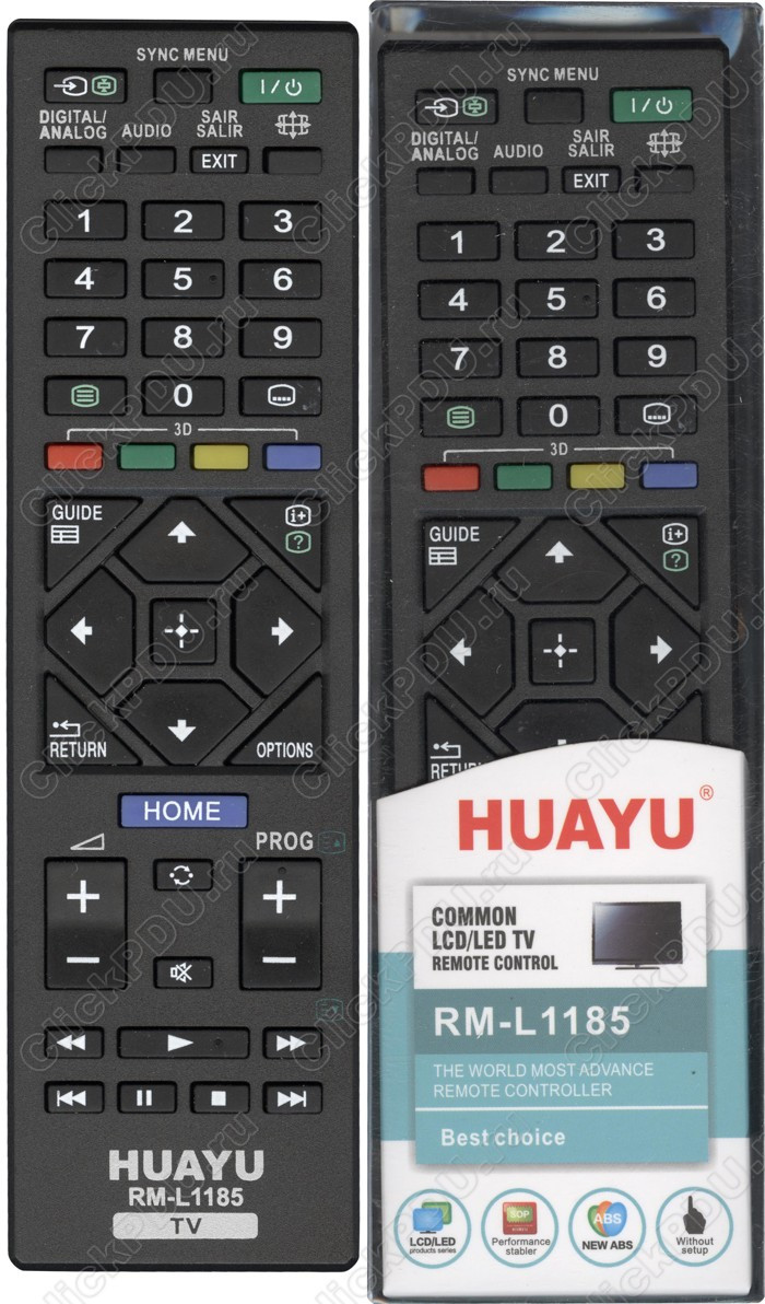 Huayu for SONY RM-L1185    универсальный  пульт (серия HRM1056)