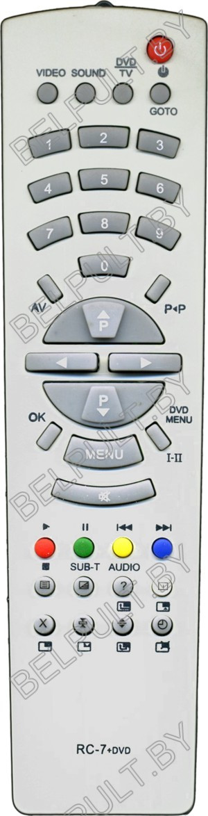 ПДУ для Rolsen RC-7 +DVD ic (серия HOT936)