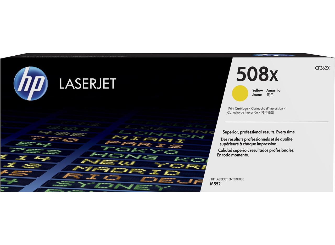 Картридж 508X/ CF362X (для HP Color LaserJet M552/ M553/ M577) жёлтый