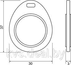 Электронный ключ (брелок) 13,56 MHz формат Mifare (50 шт) Rexant - фото 2 - id-p60530443