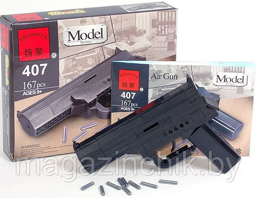 Конструктор ENLIGHTEN «BRICK» 407 AIR GUN (Пистолет) 167 деталей