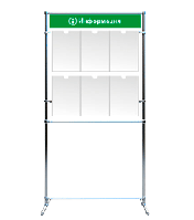 Стенд напольный информационный на 6 кармана А4