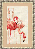 Набор для вышивания крестом Фламинго."Набор №1".