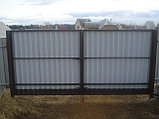 Ворота распашные из м/профиля "Внахлёст", фото 2