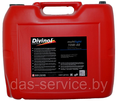 Моторное масло Divinol Multilight 10W-40 (полусинтетическое моторное масло 10w40) 60 л., фото 2