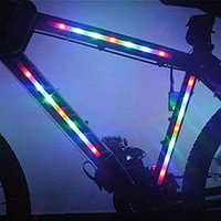 Подсветка на раму велосипеда светодиодная TQ-1009 разноцветная