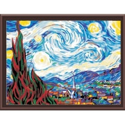 Картина по номерам Звёздная ночь (Ван Гог) (PC4050264) 40х50 см - фото 1 - id-p40430815