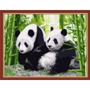 Картина по номерам Две панды (MG195) 40х50 см