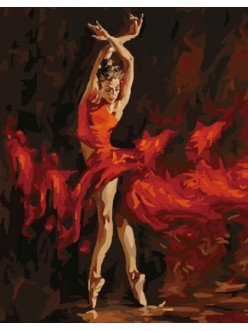 Картина по номерам В огненном танце (MMC054) 50х65 см, фото 2