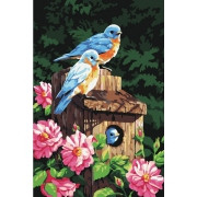 Картина по номерам Семейство птиц (PC4050005) 40х50 см