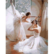 Картина по номерам Две балерины 40х50 см