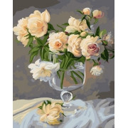 Картина по номерам Белые розы (PC4050021) 40х50 см - фото 1 - id-p40430931