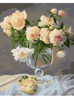 Картина по номерам Белые розы (PC4050021) 40х50 см - фото 2 - id-p40430931