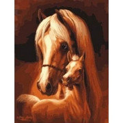 Картина по номерам Лошадь и жеребенок (PC4050070) 40х50 см, фото 2