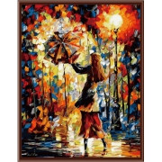 Картина по номерам Осенний дождь (PP4050043) на цветном холсте 40х50 см