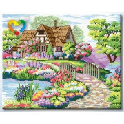 Картина по номерам Цветы у дома (HB4050301) 40х50 см