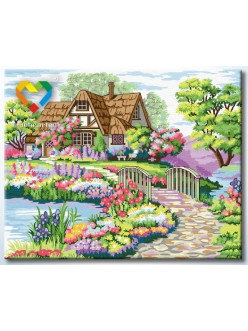 Картина по номерам Цветы у дома (HB4050301) 40х50 см, фото 2