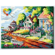 Картина по номерам Деревушка у моря (HB4050314) 40х50 см, фото 2