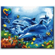 Картина по номерам Дельфины (HB4050321) 40х50 см