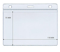 Бейдж горизонтальный арт. DT-5H размер под вкладыш 118*75мм, внешний размер 123*96мм