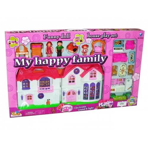 ИГРОВОЙ ДОМИК ДЛЯ КУКОЛ MY HAPPY FAMILY АРТ. 8032. С КУКЛАМИ И НАБОРОМ МЕБЕЛИ СВЕТОВЫЕ ЗВУКОВЫЕ ЭФФЕКТЫ - фото 1 - id-p40448650