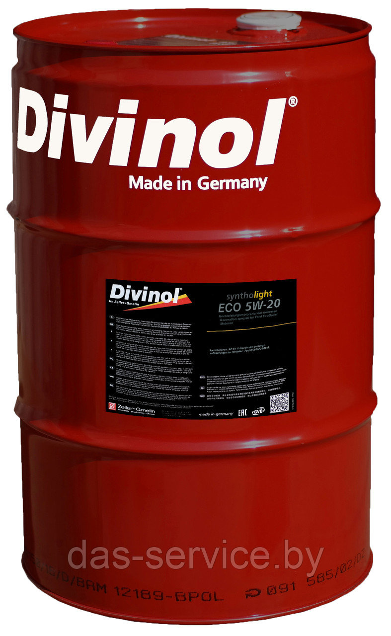 Моторное масло Divinol Syntholight Eco 5W-20 (синтетическое моторное масло 5w20) 1 л. - фото 4 - id-p12250011