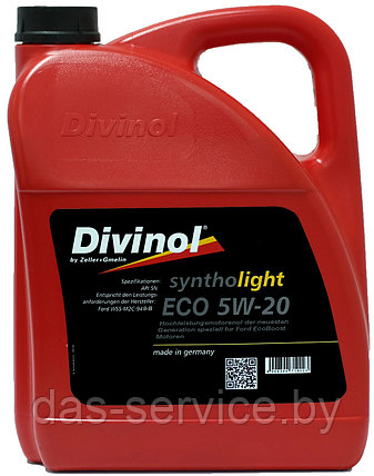 Моторное масло Divinol Syntholight Eco 5W-20 (синтетическое моторное масло 5w20) 5 л., фото 2