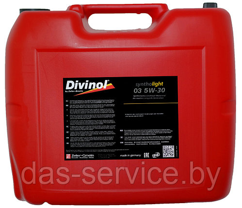 Моторное масло Divinol Syntholight 03 5W-30 (синтетическое моторное масло 5w30) 200 л., фото 2