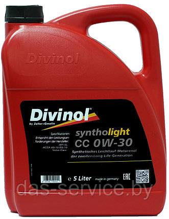Моторное масло Divinol Syntholight CC 0W-30 (синтетическое моторное масло 0w30) 1 л., фото 2