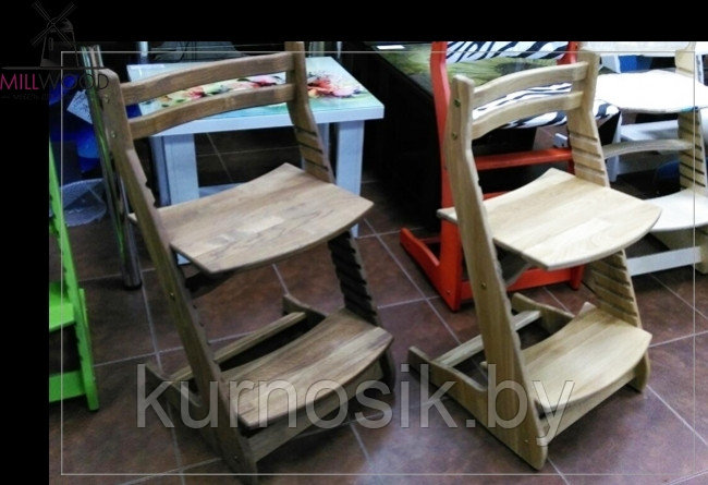 Растущий регулируемый детский стул "Вырастайка 3" натуральный дуб - фото 4 - id-p40517987