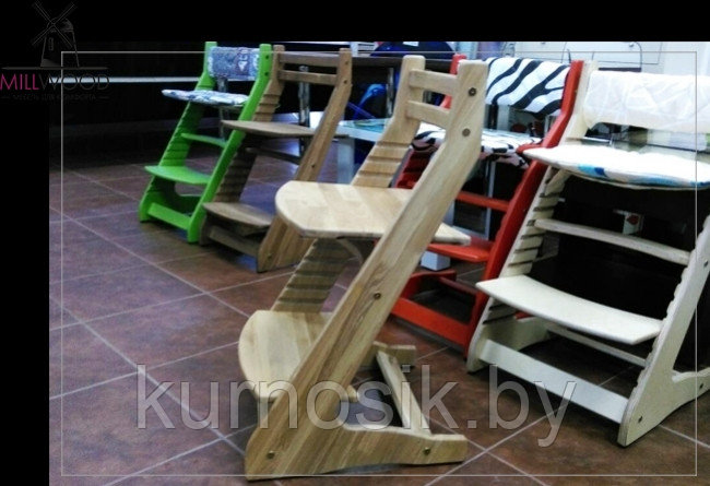 Растущий регулируемый детский стул "Вырастайка 3" беленый дуб - фото 5 - id-p40517985