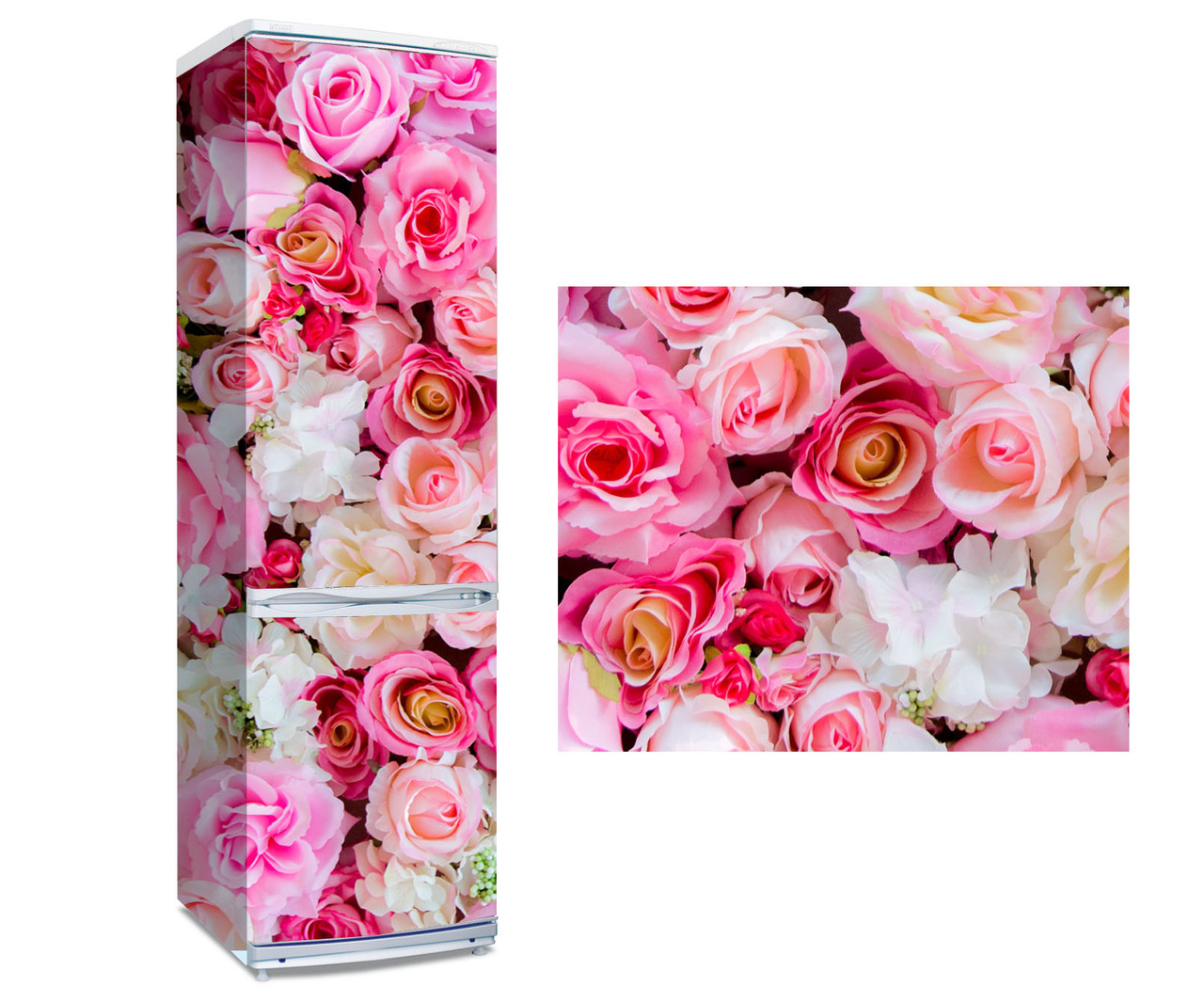 Наклейка на холодильник "Розовые розы" - фото 1 - id-p40523213