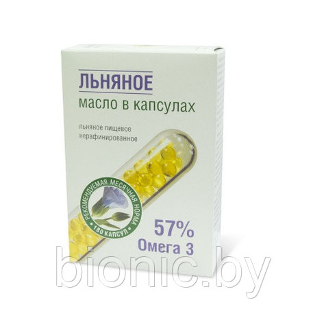 Масло льняное в капсулах "Компас здоровья", 180 капсул, 54г 1/18, фото 2