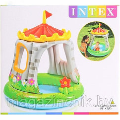 Надувной детский бассейн с навесом Крепость Intex 57122 122х122 см