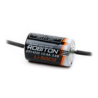 Элемент питания 14250 - ROBITON ER14250-AX, 3.6V, Lithium (типоразмер 1/2AA) с аксиальными выводами